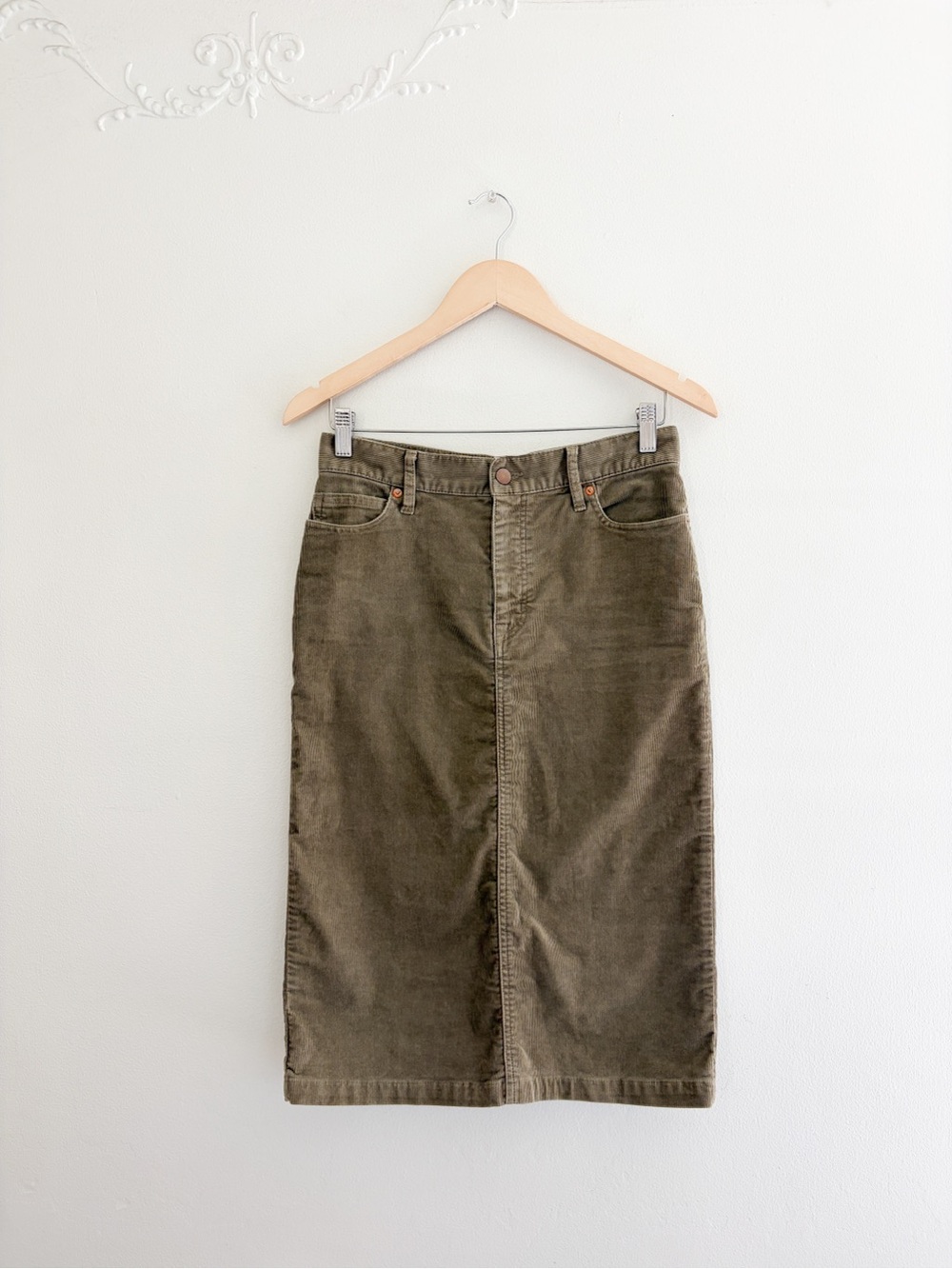 Corduroy Midi Skirt